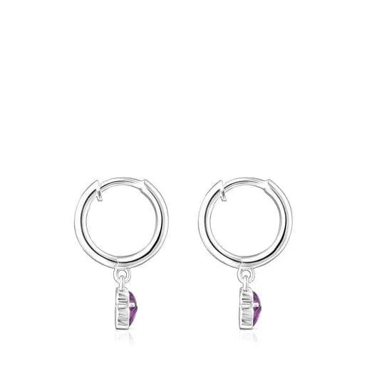 Pendientes de plata y amatista Cool Color