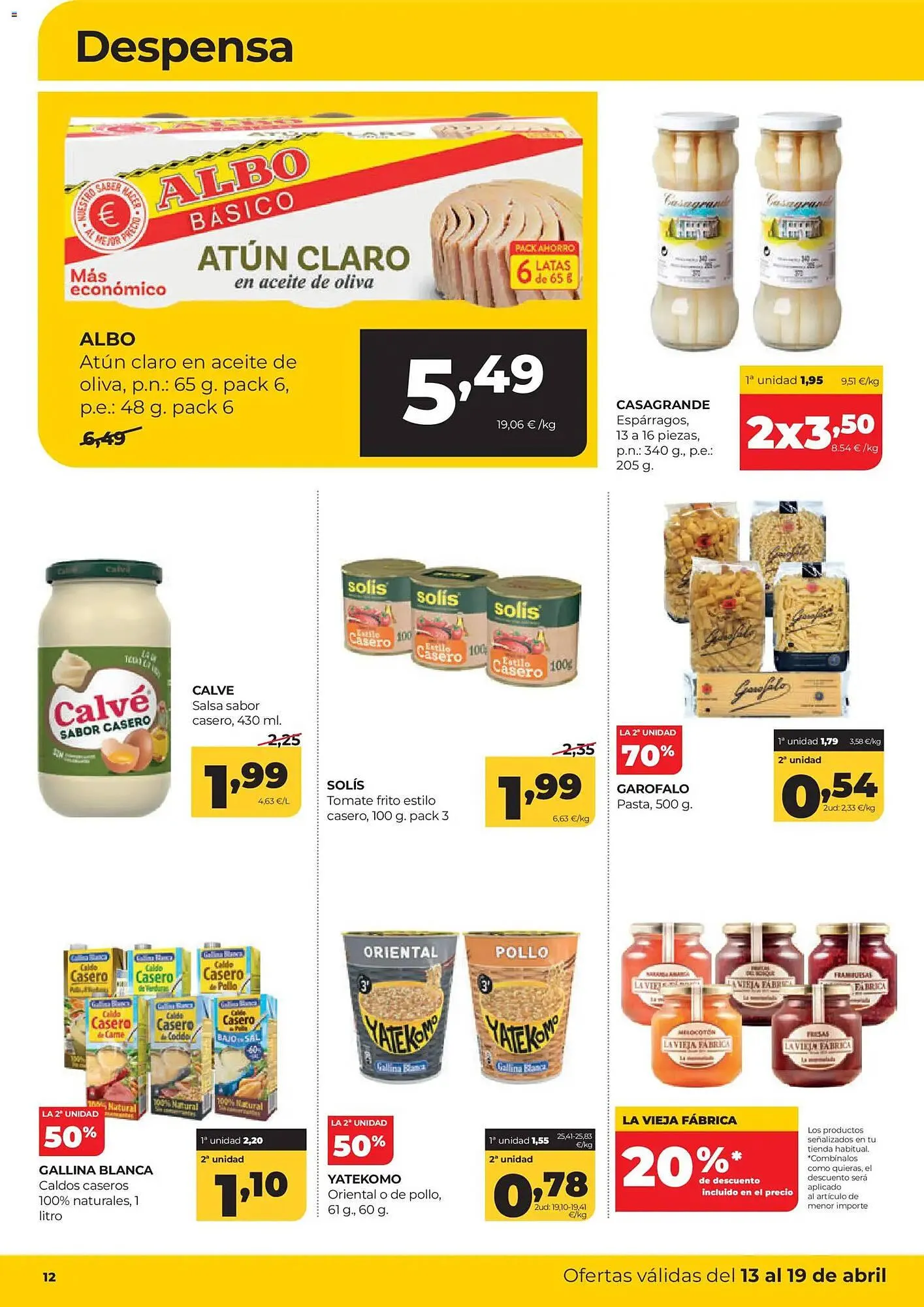 Catálogo de Folleto Alimerka 13 de abril al 19 de abril 2026 - Página 12