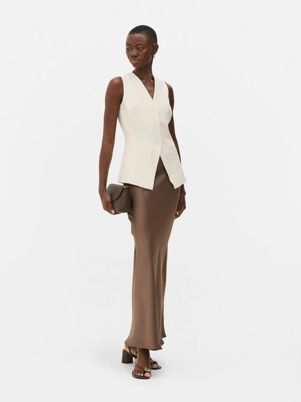 Chaleco largo estructurado