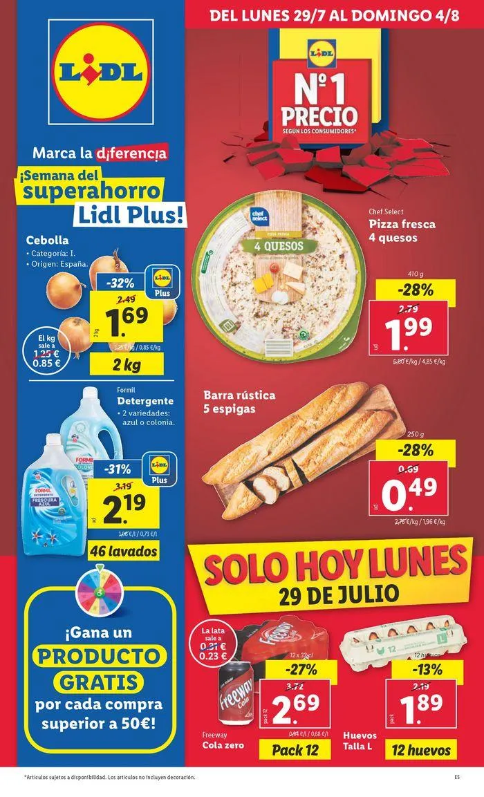 Catálogo de ¡Semana del superahorro Lidl Plus! 29 de julio al 4 de agosto 2024 - Página 1