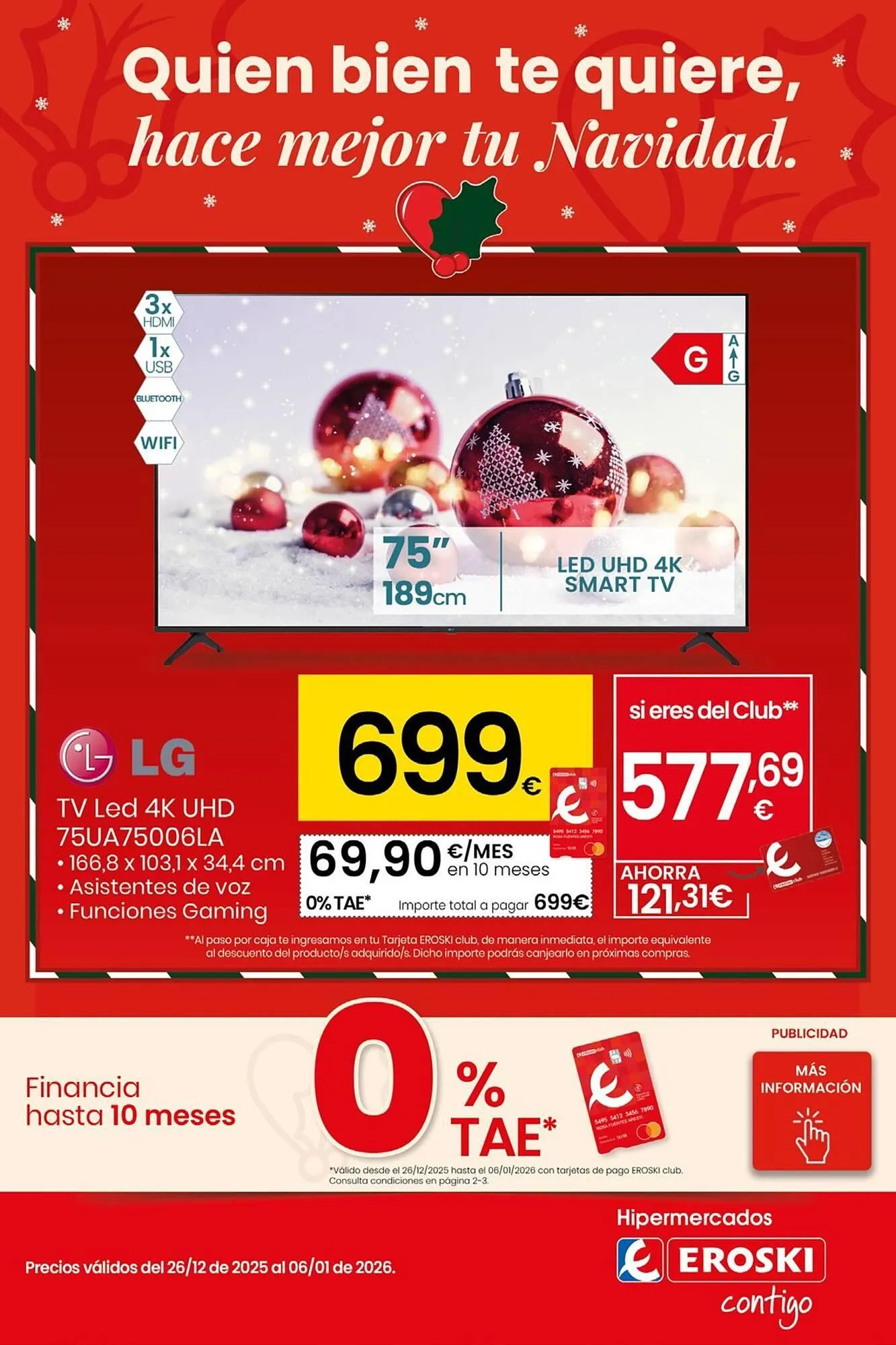 Catálogo de Folleto Eroski 26 de diciembre al 6 de enero 2026 - Página 1