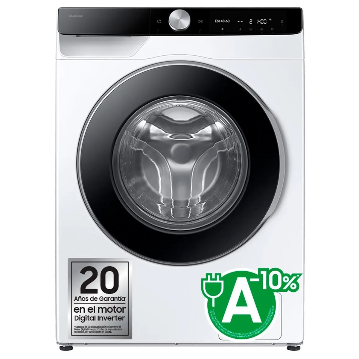 LAVADORA SAMSUNG WW90DG6U85LKU3 A - 9kg - 1400rpm