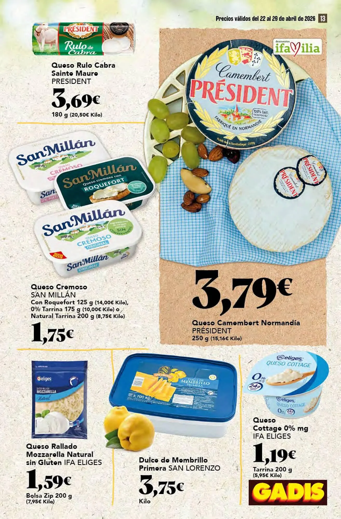 Catálogo de Folleto Gadis 22 de abril al 29 de abril 2026 - Página 13