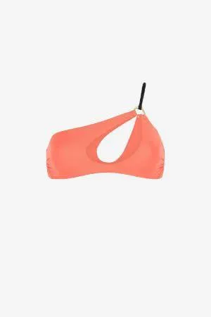 Top de bikini con aberturas y un tirante