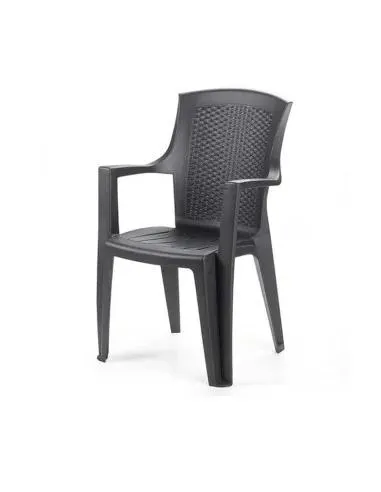 Silla Resina Ratán Respaldo Alto Eden Saturnia