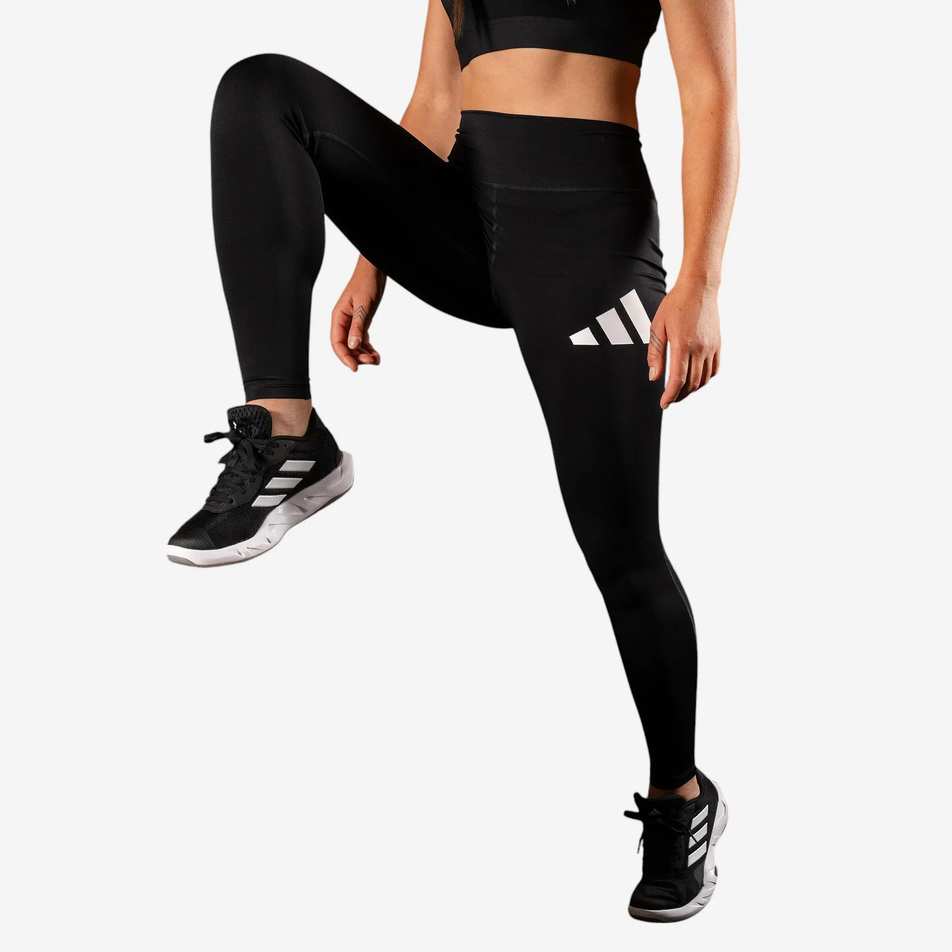 Leggings Mujer Negro Logo Estampado