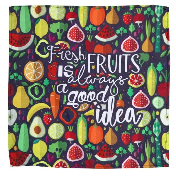 PAÑO MICROFIBRA FRUITS 50X50CM
