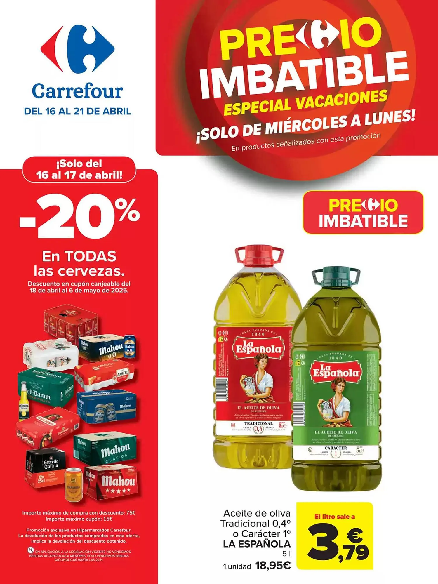 Catálogo de Folleto Carrefour 16 de abril al 21 de abril 2025 - Página 1