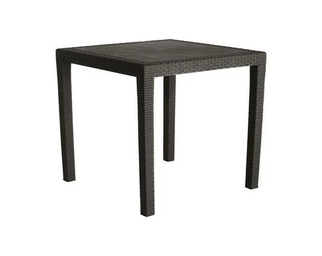 Mesa de jardín de plástico king antracita 79x79x72