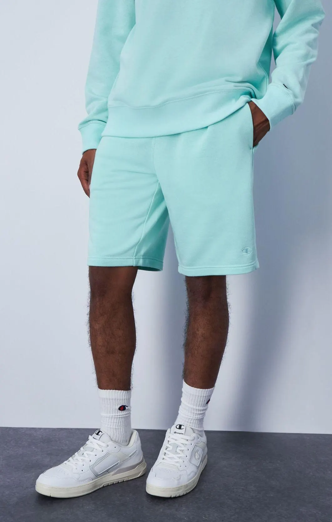 Shorts de felpa con logotipo tonal