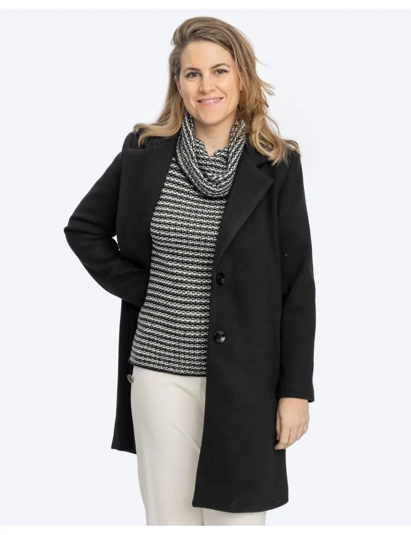 Abrigo Diagonal Paño Solapas