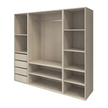 Armario completo Homny 3 columnas roble 2 m