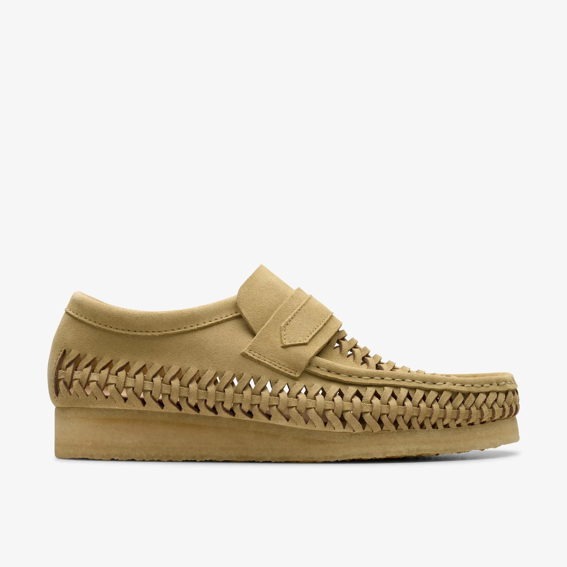 Wallabee Loafer Weave Gamuza Amarillo Madera
