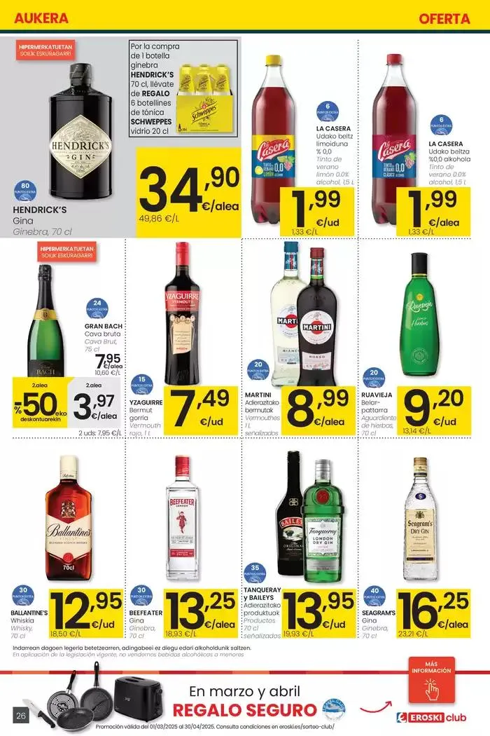Catálogo de Prezio merkeagoa HIPERMERKATUAK EROSKI 27 de marzo al 8 de abril 2025 - Página 26