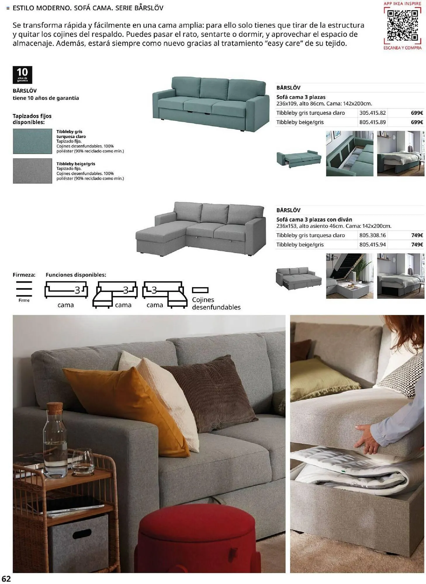 Catálogo de Folleto IKEA Sofás 4 de septiembre al 31 de enero 2025 - Página 62