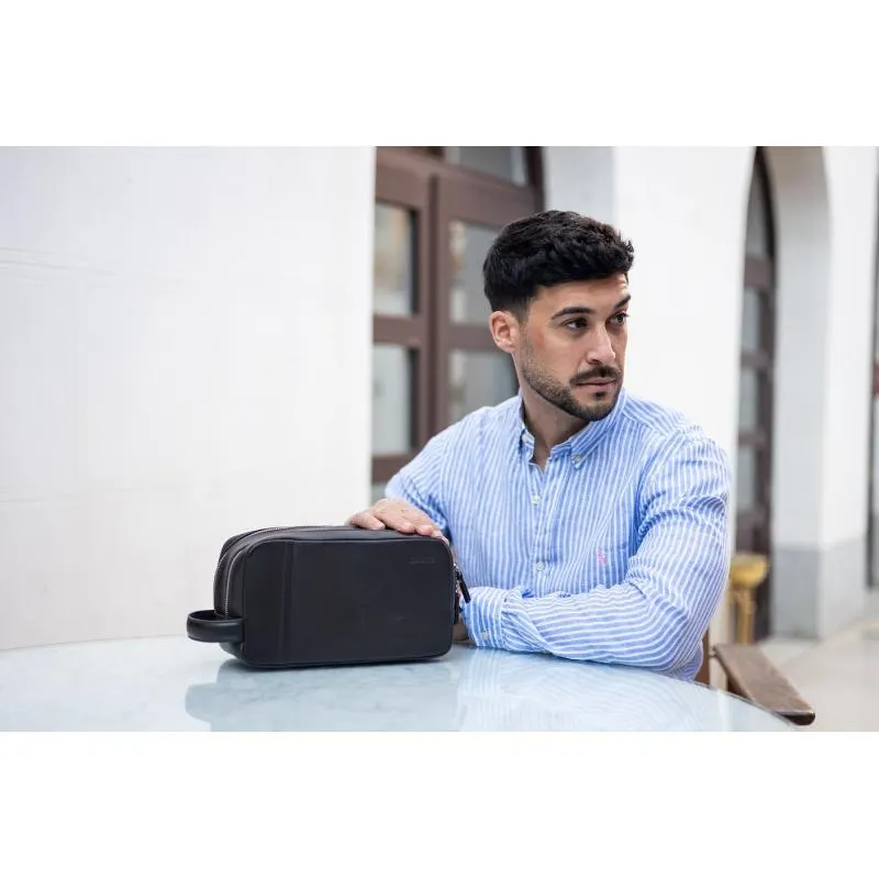 BOLSA DE ASEO DE PIEL MARRÓN EL POTRO BOSTON