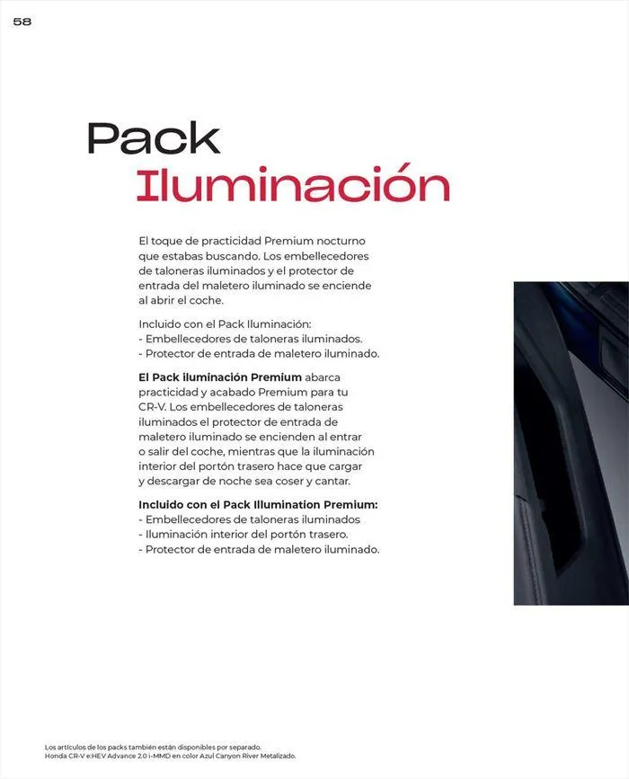 Catálogo de Honda CR-V e:HEV &amp; e:PHEV 9 de agosto al 30 de junio 2025 - Página 58