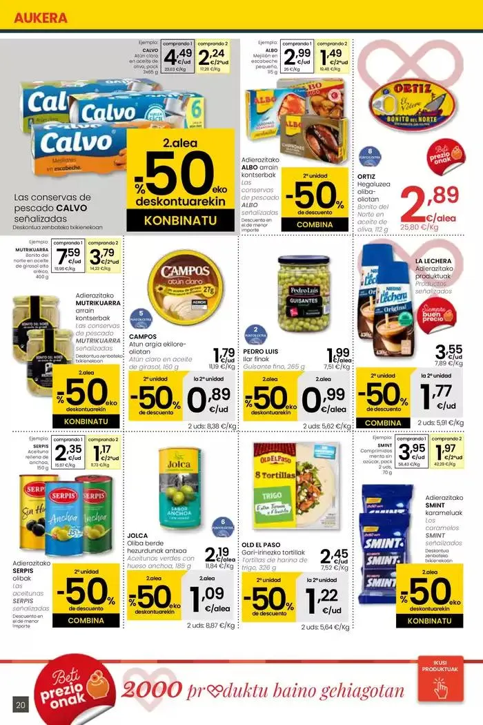 Catálogo de 2000 produktu baino gehiago, BETI PREZIO ONEAN EROSKI CENTER 30 de enero al 11 de febrero 2025 - Página 20