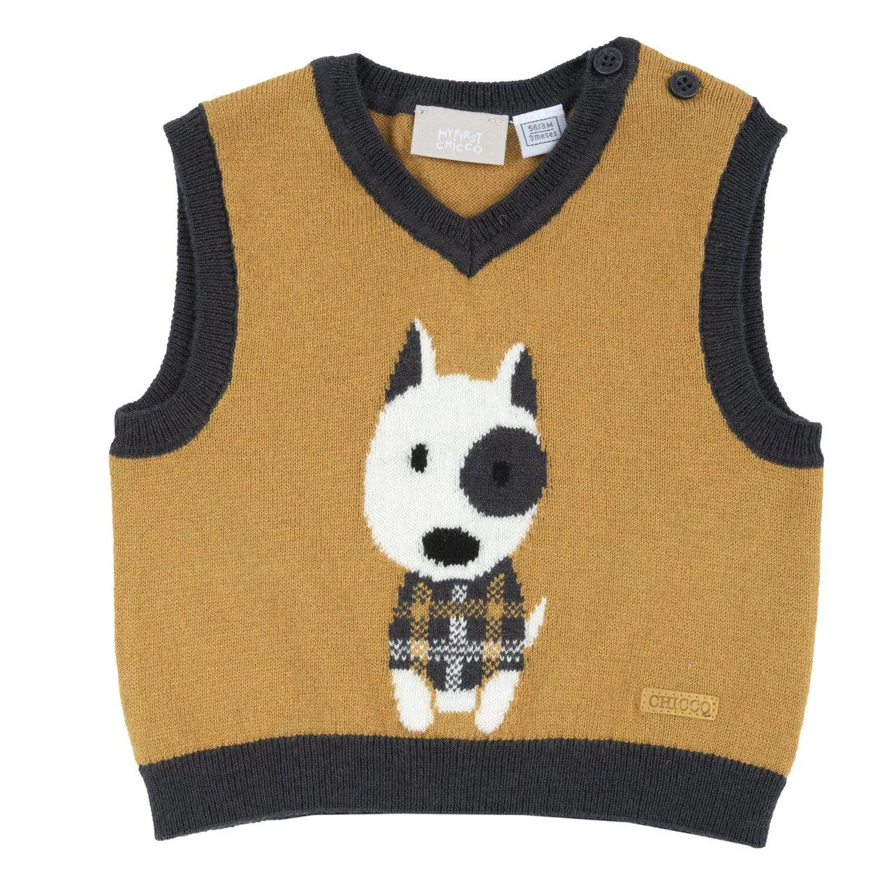 Chaleco de punto perrito