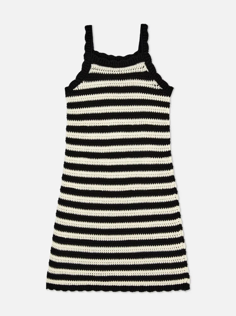 1,5-8 años | Vestido de crochet y tirantes a rayas