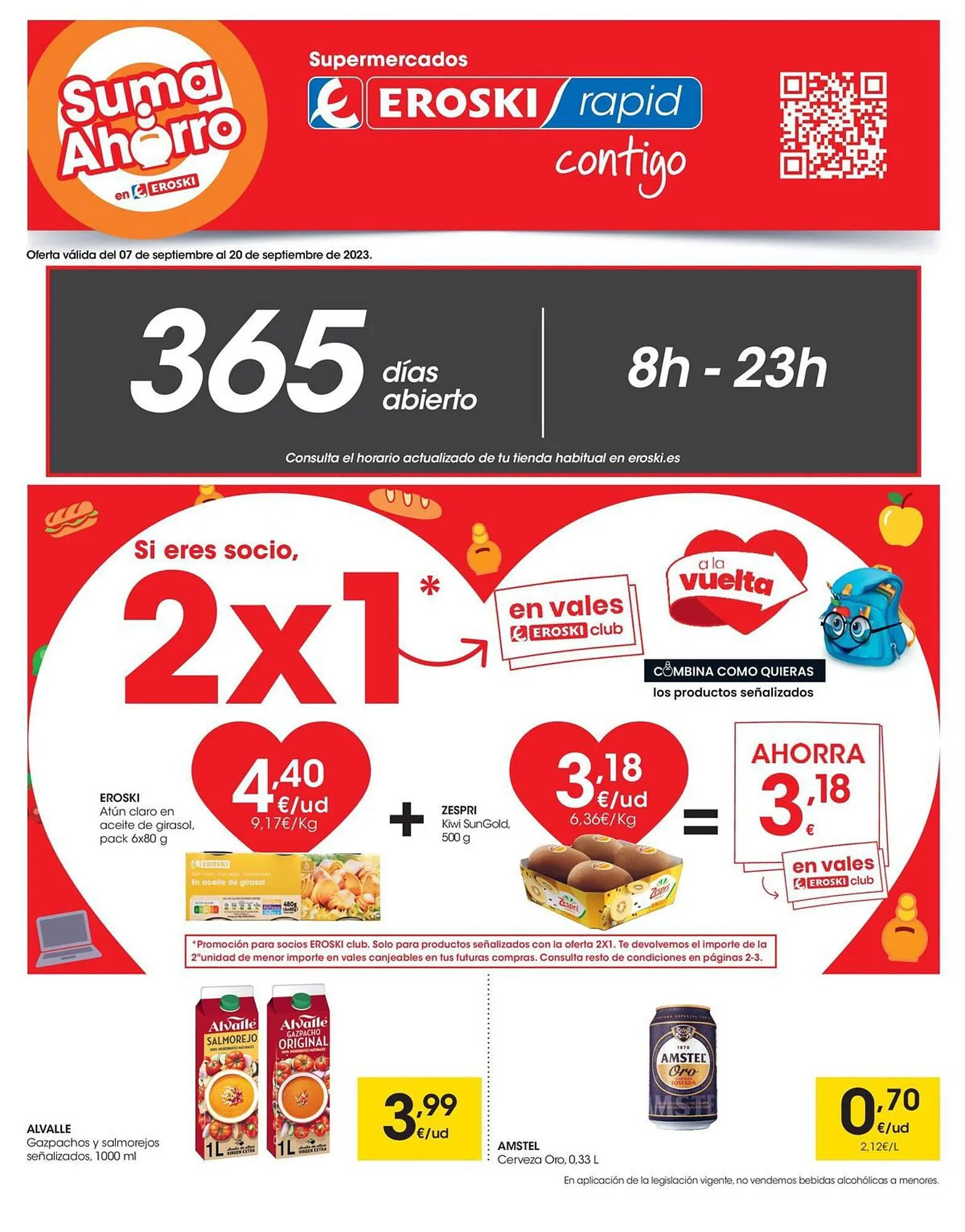 Catálogo de Folleto Eroski 7 de septiembre al 19 de septiembre 2023 - Página 1