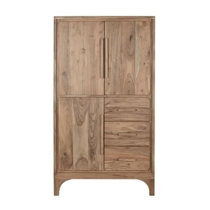 Acacia wood wardrobe 160cm
