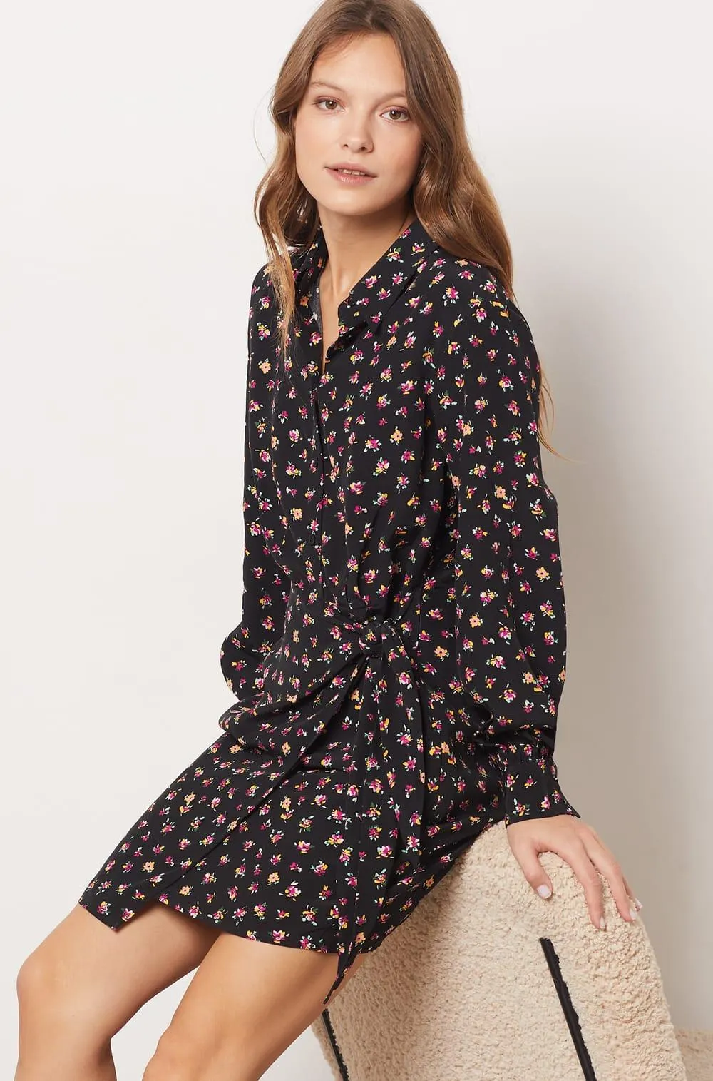 Vestido camisero estampado