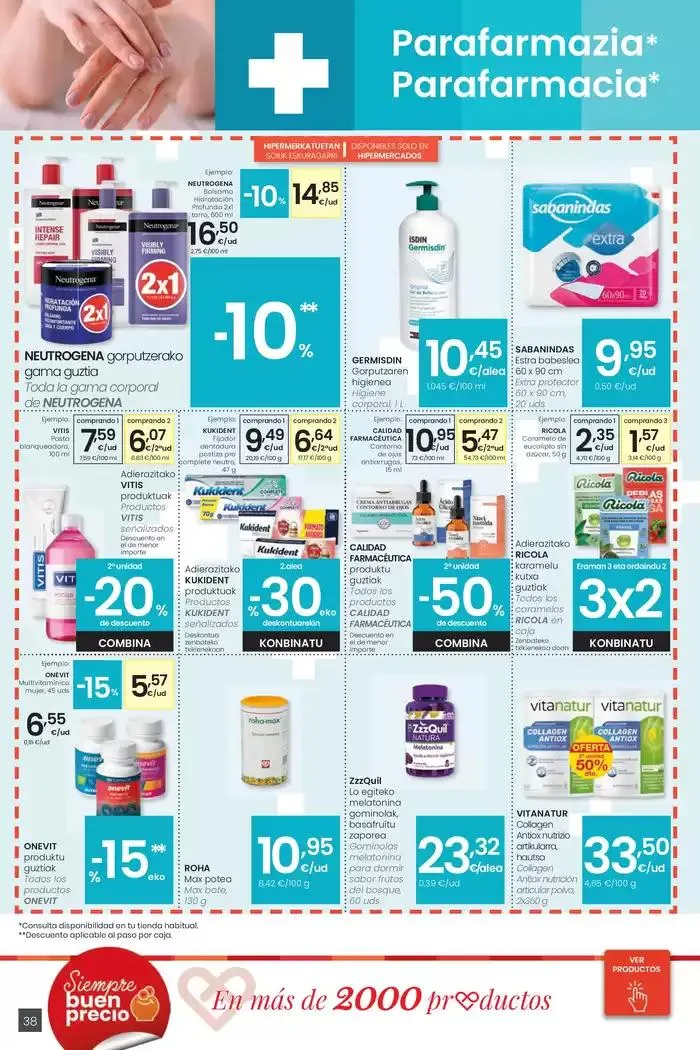 Catálogo de 2000 produktu baino gehiago, BETI PREZIO ONEAN HIPERMERKATUAK EROSKI 13 de febrero al 25 de febrero 2025 - Página 38