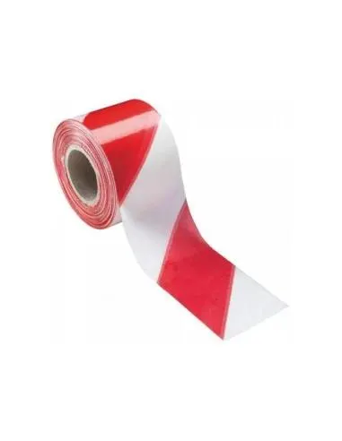 Cinta Señalizadora Roja y Blanca