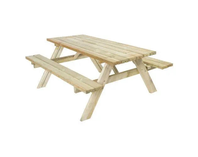 Mesa picnic jardín madera tratada 198*154cm*42mm. FSC EN581 The HomeWeeks
