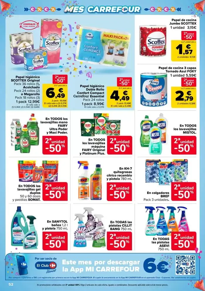 Catálogo de 50% QUE VUELVE + 2ªUD. AL -50% 13 de mayo al 26 de mayo 2025 - Página 52