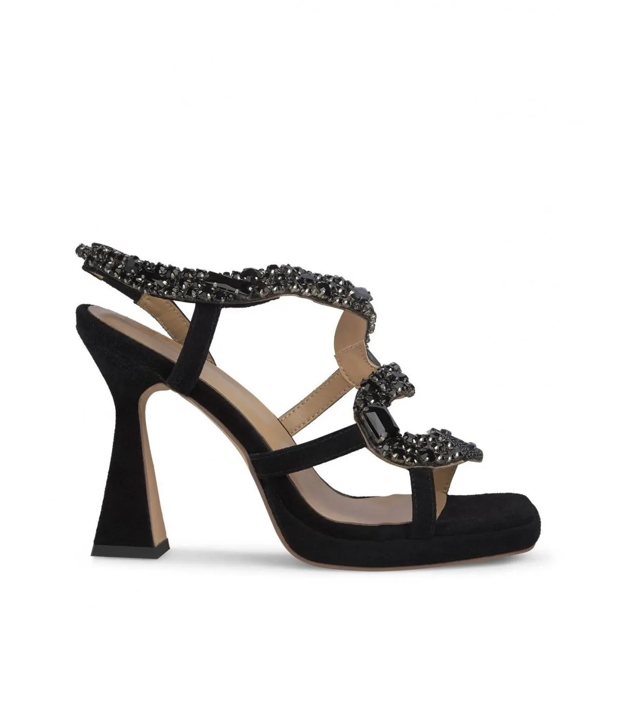 Sandalia de Mujer de tacón realizada en Piel.