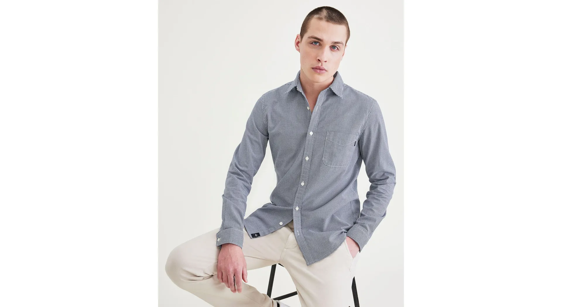 Men's Slim Fit Icon Button Up Shirt