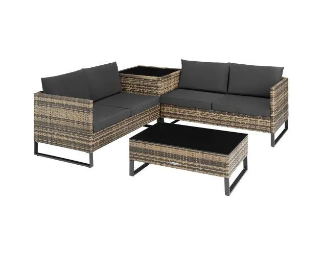 Conjunto de ratán ostuni, beige