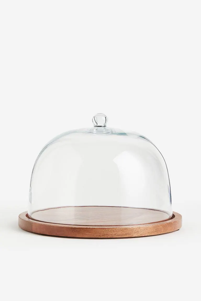 Campana con bandeja de madera