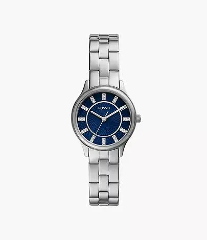 Reloj Modern Sophisticate de acero inoxidable con tres agujas