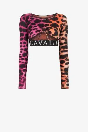 Crop top con logo y estampado Murena