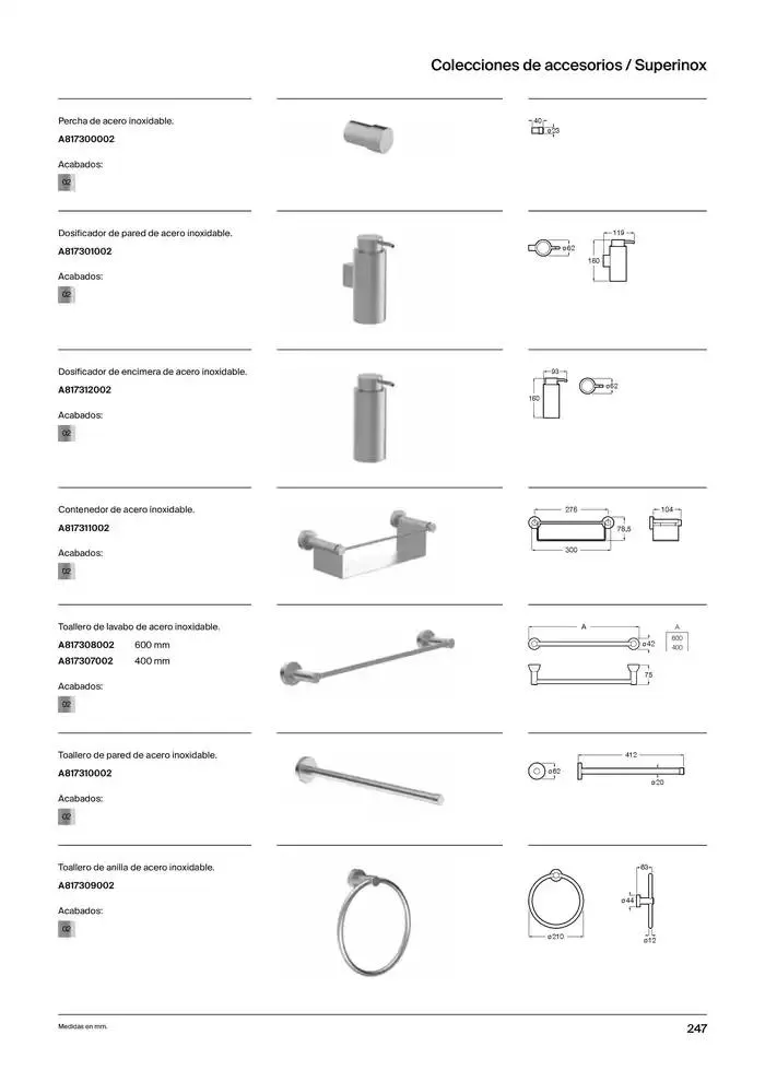 Catálogo de Colecciones de Baño, Muebles y Accesorios 9 de enero al 31 de diciembre 2025 - Página 249