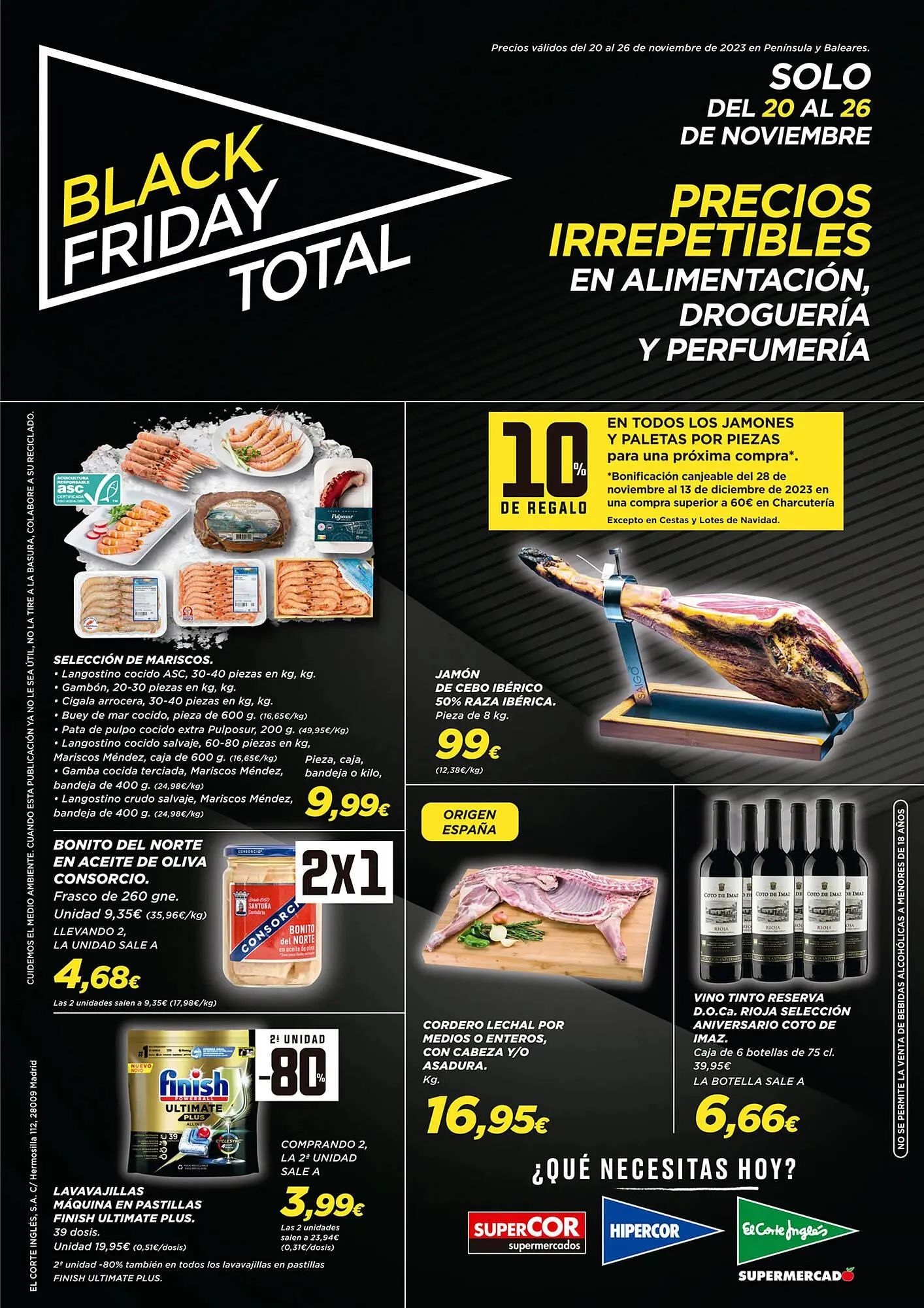 Catálogo de Folleto Hipercor 20 de noviembre al 11 de diciembre 2023 - Página 1