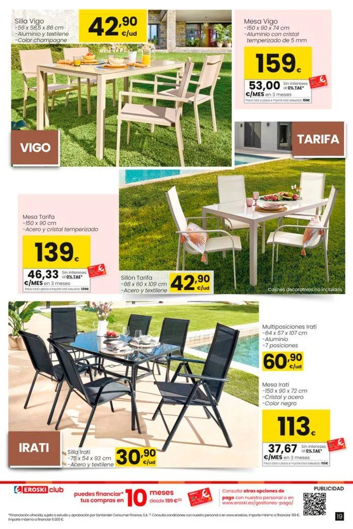 Catálogo de Vive el verano HIPERMERCADOS EROSKI 13 de junio al 10 de julio 2024 - Página 19