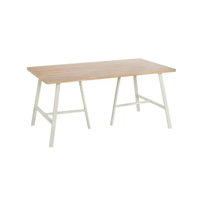 Mesa de Comedor con Patas de Hierro Color Blanco