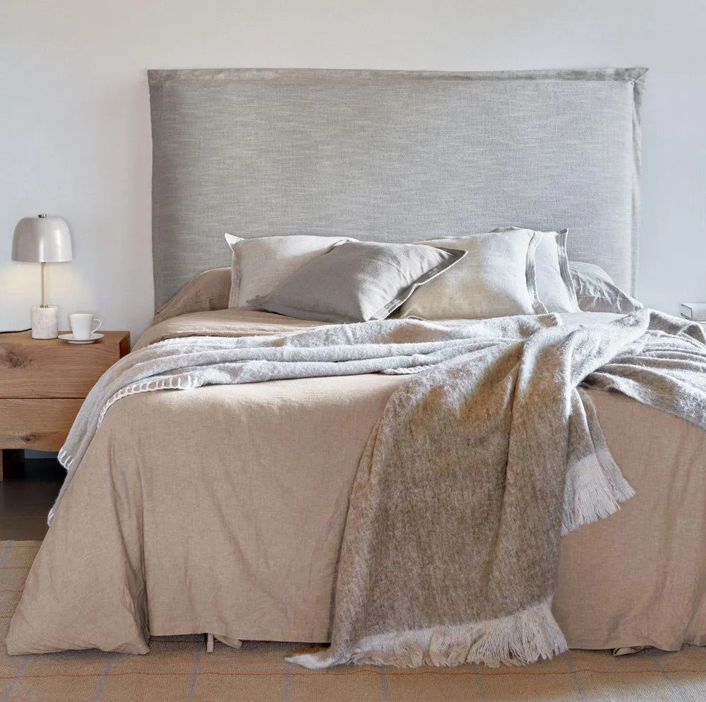 Cabecero tapizado desenfundable gris Tanit