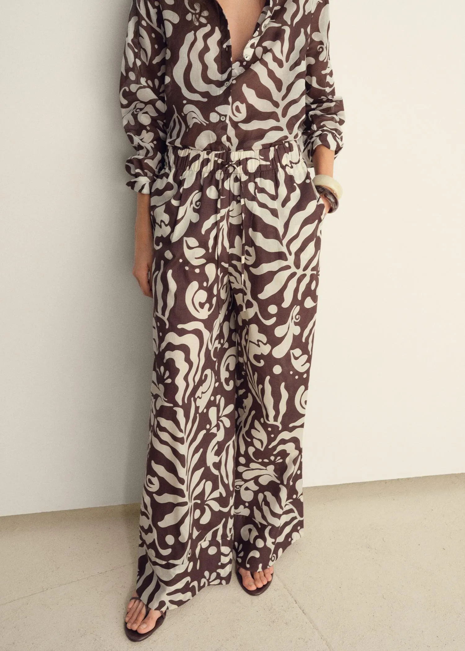 Pantalón algodón estampado