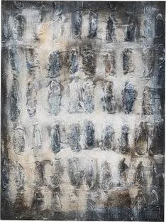 Cuadro lienzo Shadows gris 90x120cm