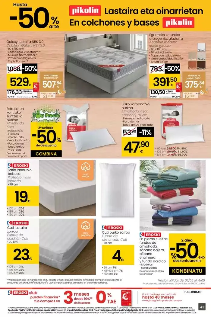 Catálogo de AUKERA OFERTA HIPERMERKATUAK EROSKI 2 de mayo al 13 de mayo 2025 - Página 43