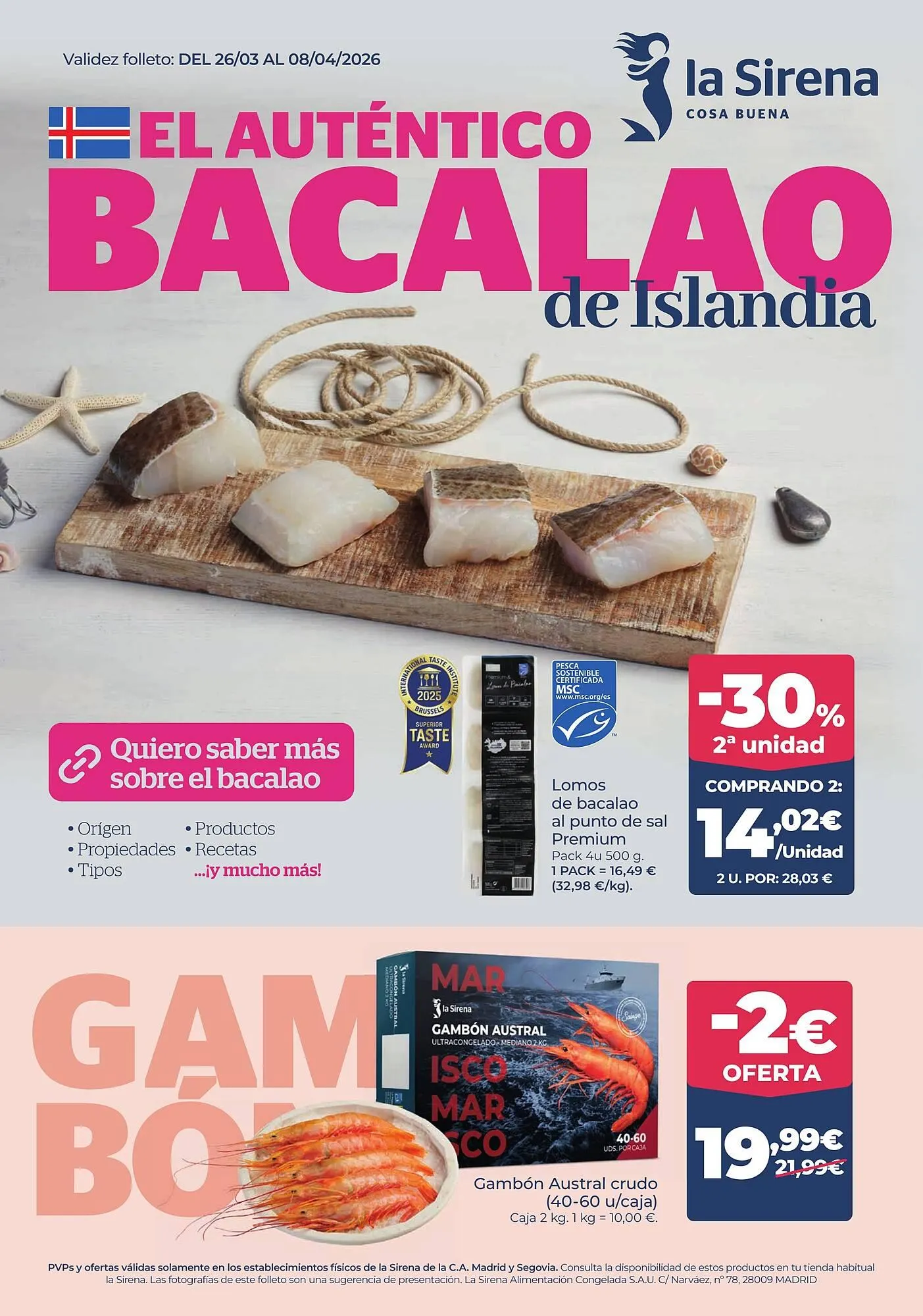 Catálogo de Catálogo La Sirena 26 de marzo al 8 de abril 2026 - Página 1