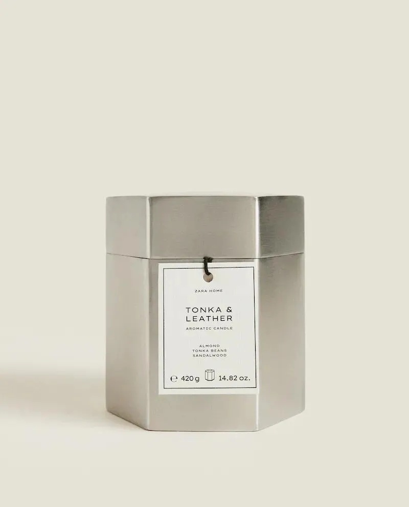 (420 G) VELA AROMÁTICA TONKA & LEATHER