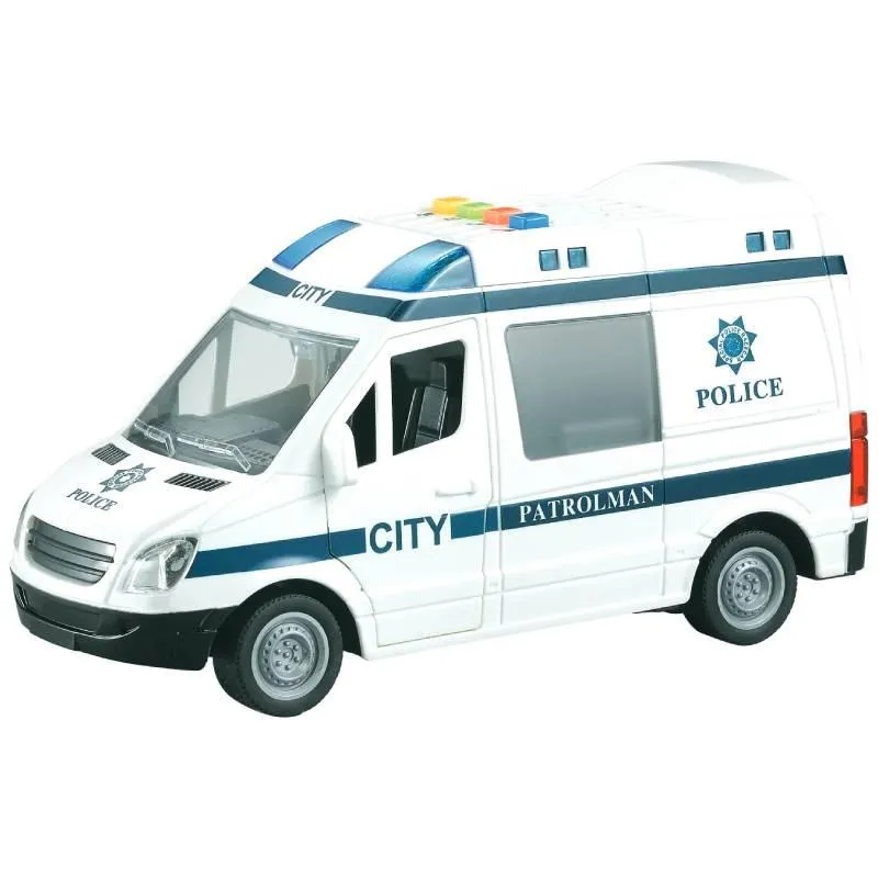 Furgón de Policía con Luz y Sonido 1:16