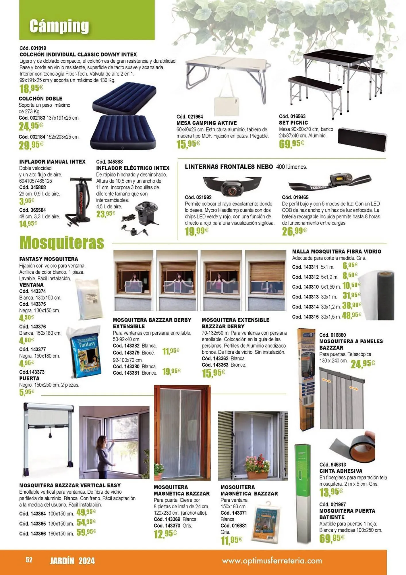 Catálogo de Folleto Optimus 21 de marzo al 31 de agosto 2024 - Página 52