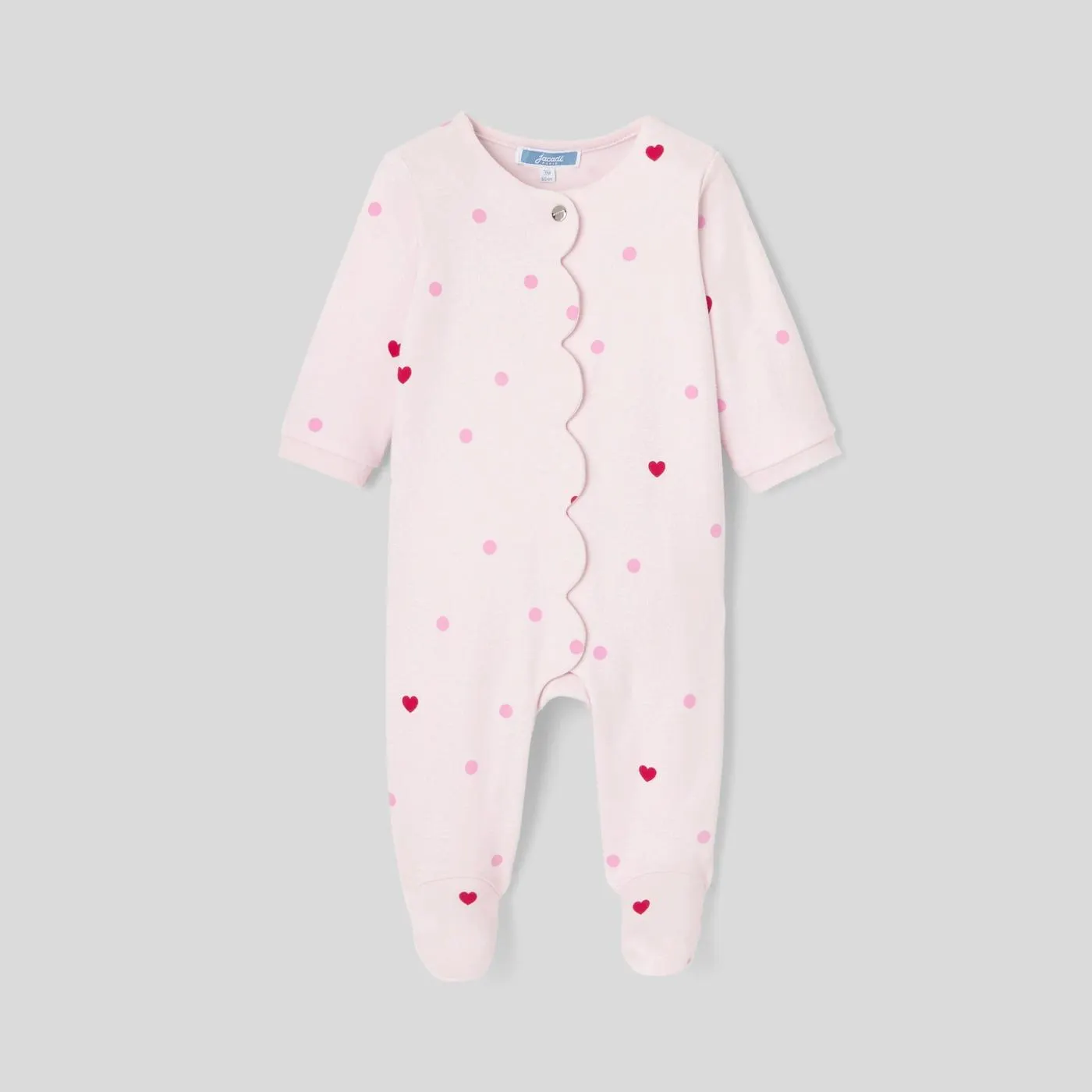 Pijama con lunares y corazones para bebé niña